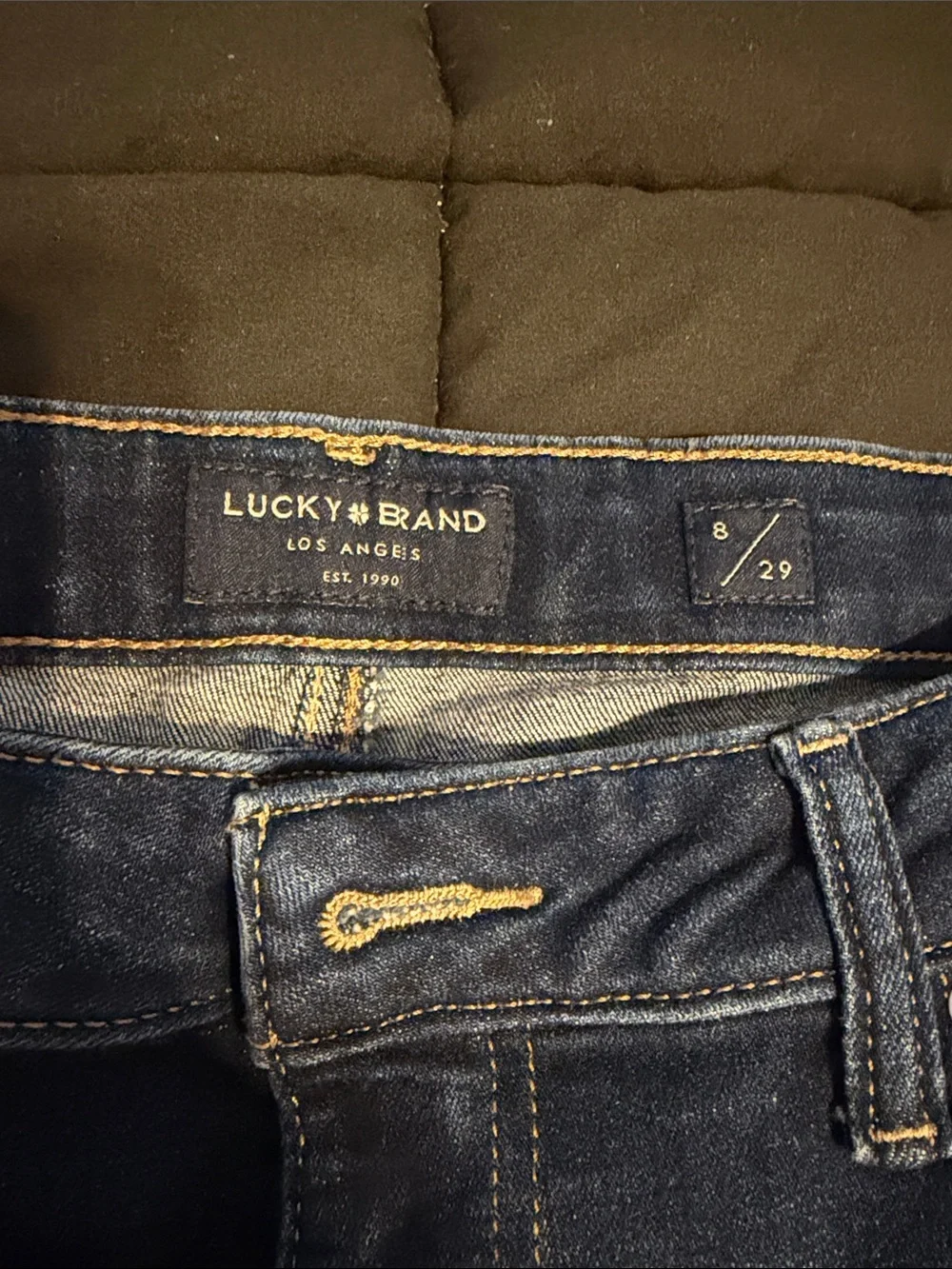 Lucky Brand The Bermuda Denim Shorts Women’s 8/29 Dark Wash Long Jean Shorts
